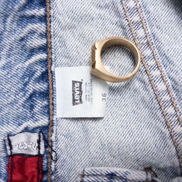 Vintage Levis SilverTab Shorts Mens 36 Loose Fit Baggy Denim Made USA 90s Y2K - Picture 7 of 10